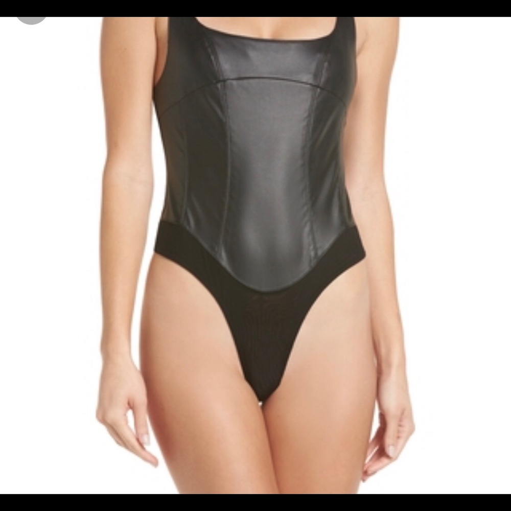 SOLD Free People Vegan Faux Bodysuit LAST ONE LEFT